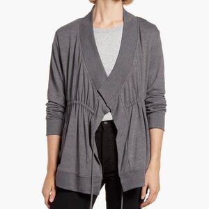 ALLSAINTS Gina Draped Jacket Cardigan in Gray